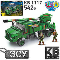 Конструктор KB 1117 військовий, машина, 510 дет., кор.,32-22-6 см.