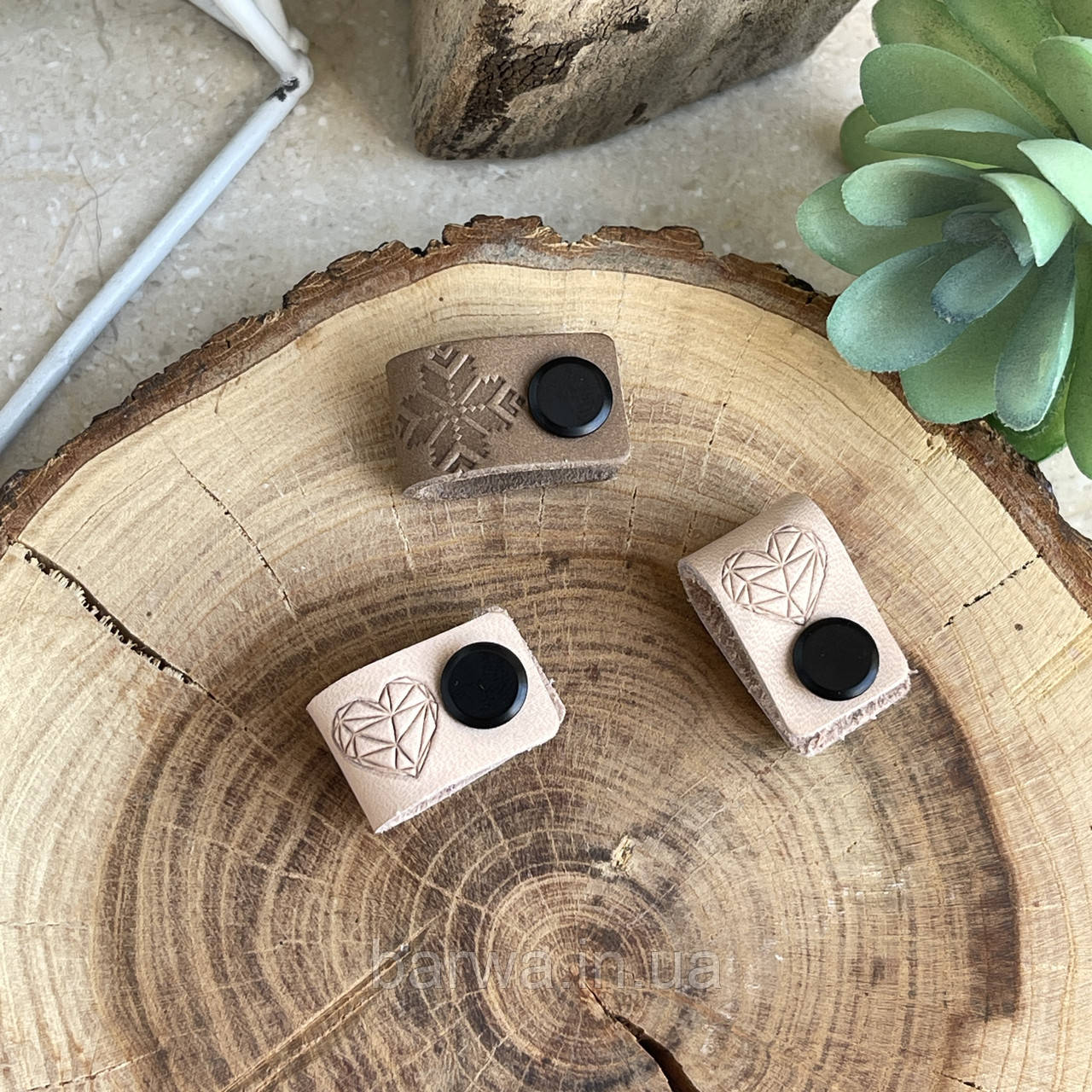 Шкіряна бірка АЛАТИР 5:5х1,5 см