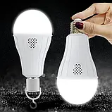 Лампочка з акумулятором 2x18650 20w білий, фото 2