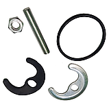 Кріплення змішувача для кухні умивальника на 1 одну шпильку і півмісяць оцинковане, фото 2