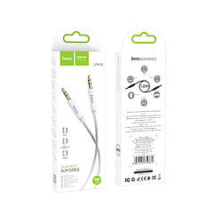 Переходник audio cable Hoco UPA19 AUX audio cable(L=1M),  Silver