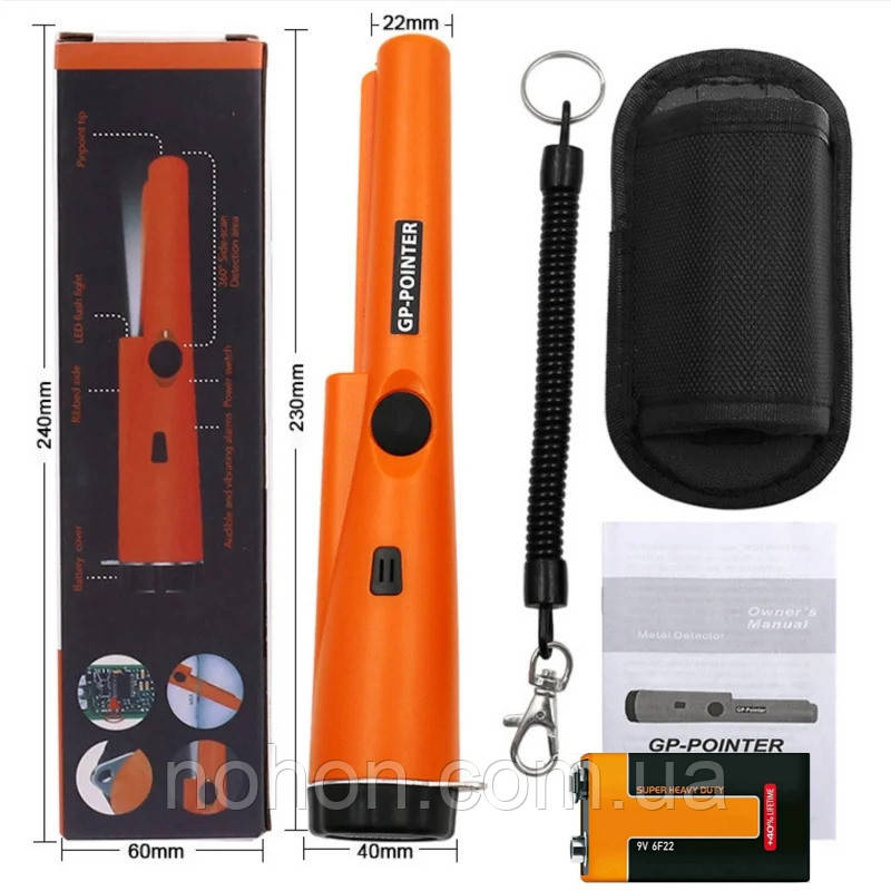 Пінпоінтер GP Pointer металошукач - цілепоказник для пошуку монет Помаранчевий, фото 1