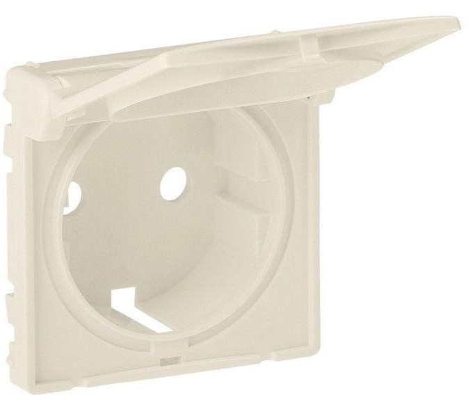 Панель лицьова з кришкою силової розетки Schuko Legrand Valena IN'MATIC/LIFE 70х60мм Слонова кістка (754841)