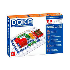 Конструктор електронний "118 СХЕМ" DOKA D70701музика та світло, Toyman