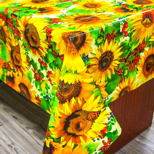 Клейонка ПВХ на нетканій основі Bona Domus 8724 A 1.37*25 м Клейонки для столу Кольорові клейонки