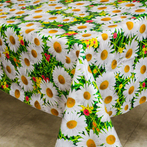 Клейонка ПВХ на нетканій основі Bona Domus 8764 A 1.37*25 м Кольорова скатертина на стіл