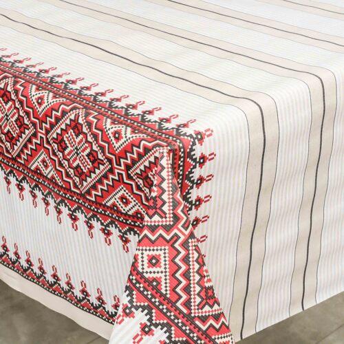 Клейонка ПВХ на нетканій основі Bona Domus 8807 B 1.37*25 м Клейонка з абстрактним принтом