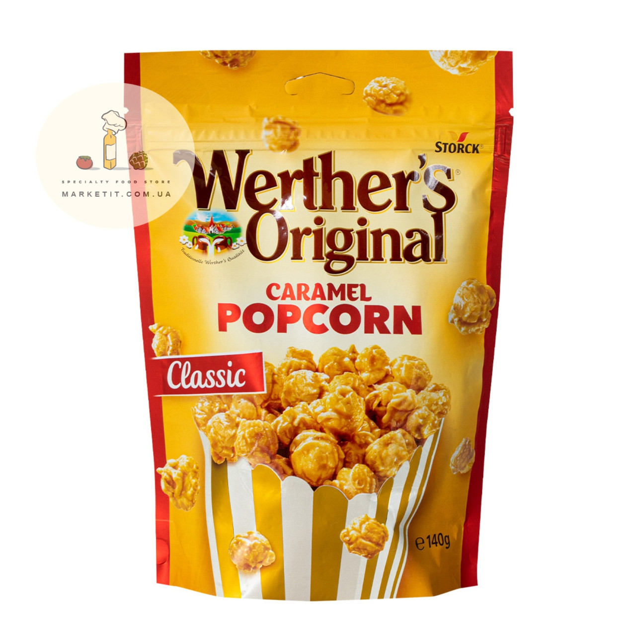 Попкорн Werther's Original Popcorn Caramel, з карамелевою глазур'ю 140 г.