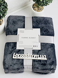 Плед Ardesto Flannel 160х200см темно-сірий 100% поліестер ART0210SB