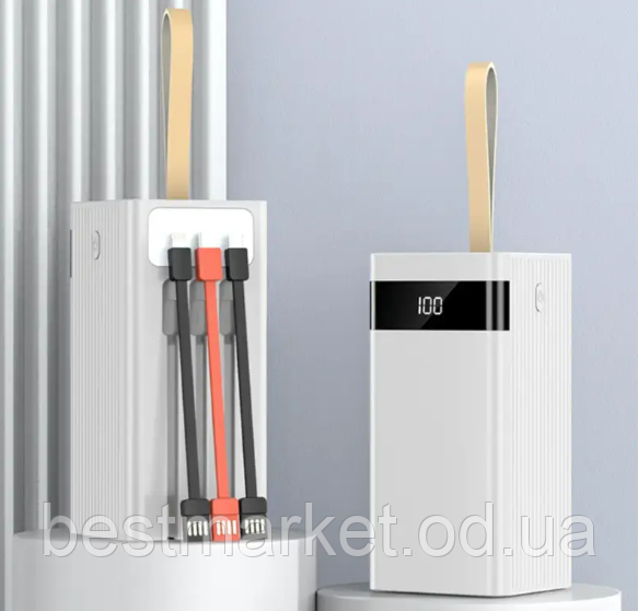 Power Bank 30000 mAh, павербанк 30000 портативна зарядка для телефона з ліхтариком