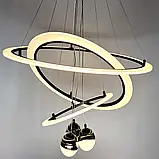 Сучасна підвісна люстра з регулюванням висоти 6285/40+60+80, фото 4