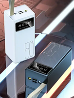 Зовнішній акумулятор зарядний повербанк Power Bank 50000mAh портативна зарядка повербанк