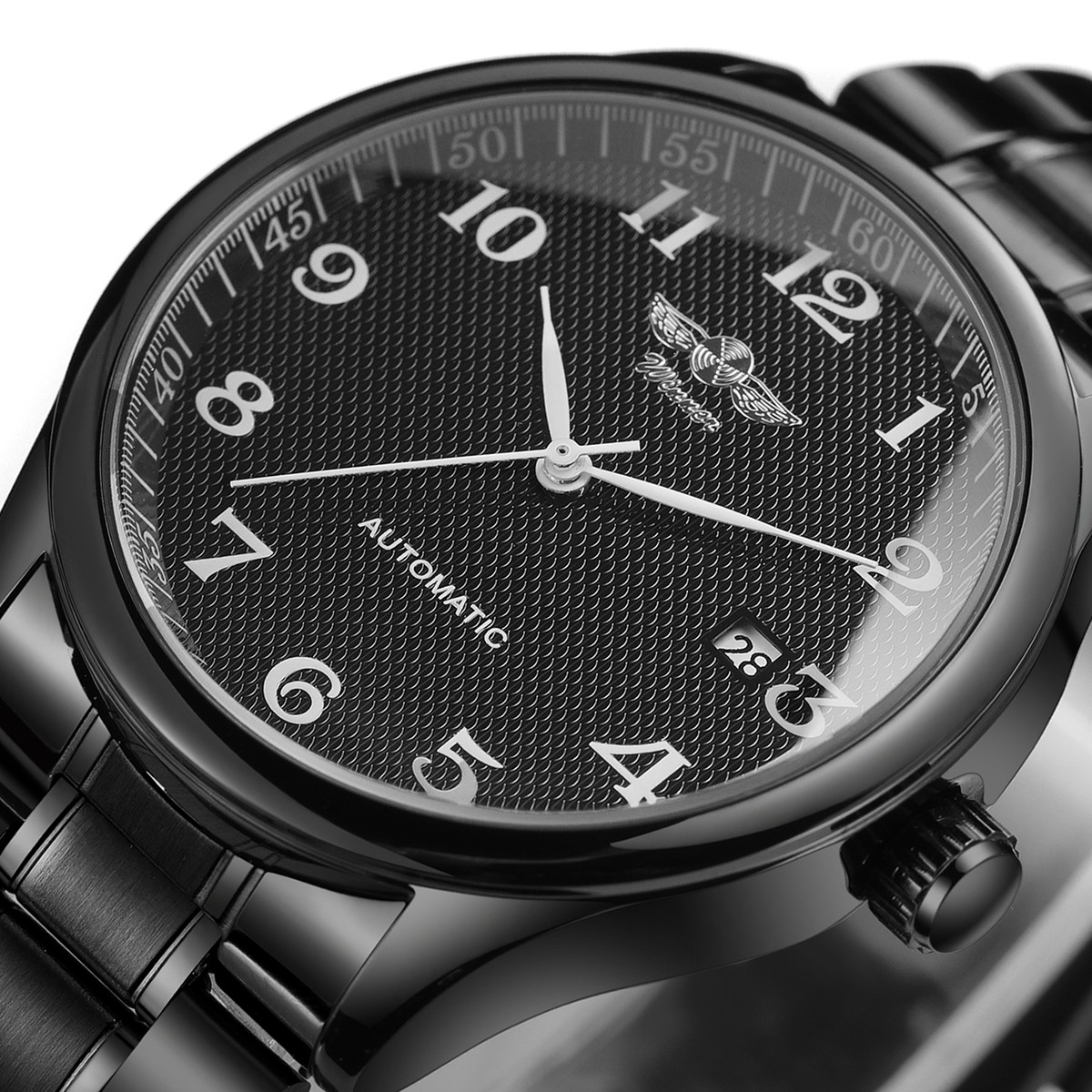 Winner Чоловічий механічний годинник Winner Handsome Black