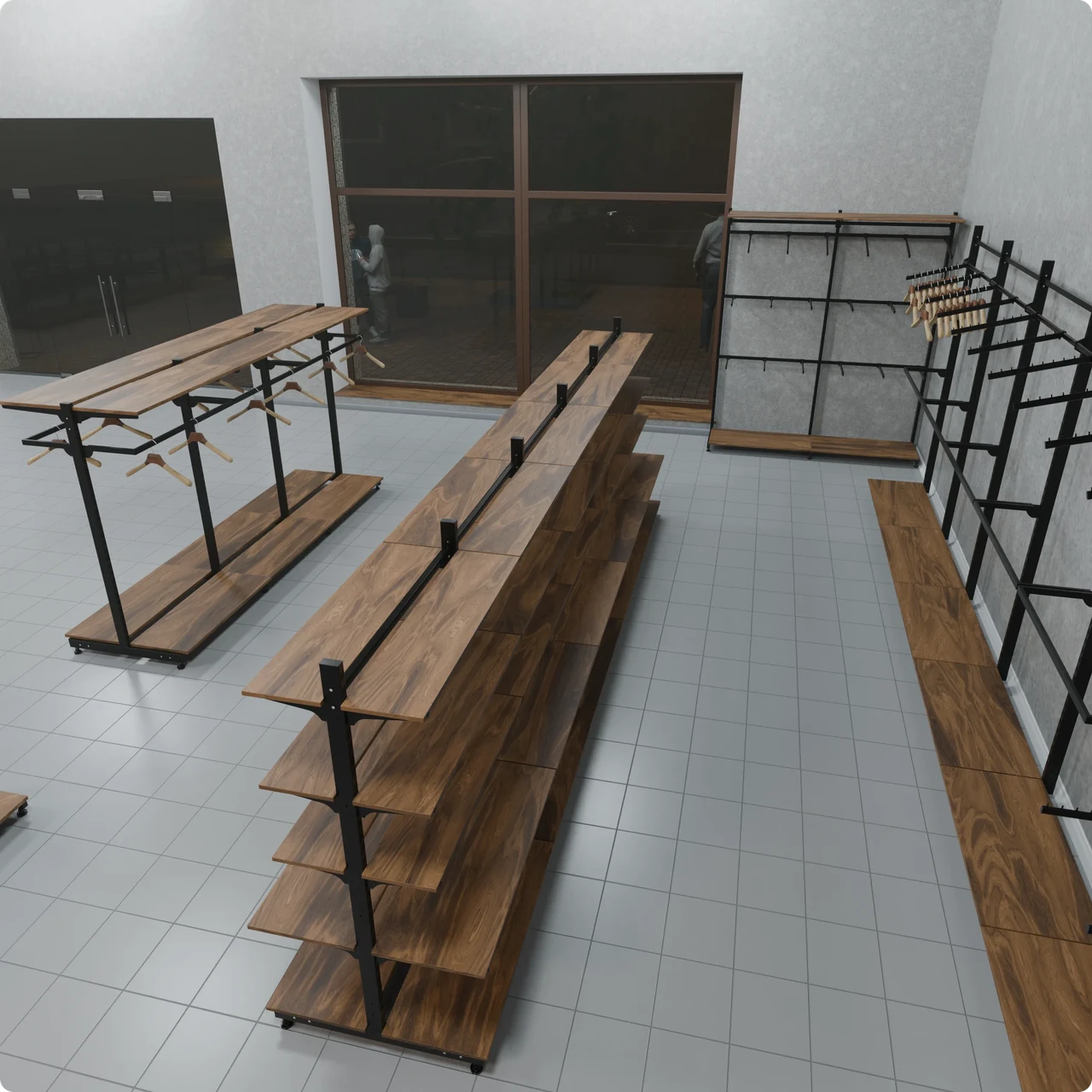 Візуалізація установки обладнання для магазину Візуалізація установки обладнання для магазину