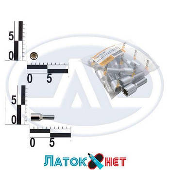 Болт М12х28 крок 1,25 колеса хром конусний 10 штук Walline 51996