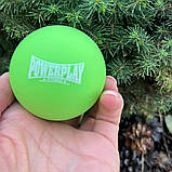 Масажний силіконовий м'яч PowerPlay PP-4354 Silicone Lacrosse Ball (6.3см.) Зелений, фото 5