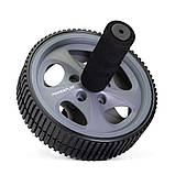 Колесо для преса PowerPlay PP-4345 Exercise Wheel (d16.5cm.) Сіре, фото 3