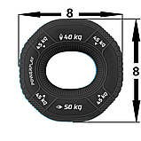 Еспандер кистьовий силіконовий PowerPlay PP-4331 Hand Grip Hard 40-45-50 кг. Чорний, фото 11