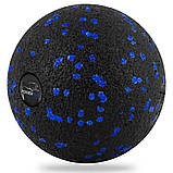 Масажний м'яч PowerPlay PP-4351 Epp Massage Ball (d10) Чорно/Синій, фото 3