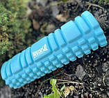 Масажний ролик (роллер) PowerPlay 4342 Massage Roller Синій (30x10см.), фото 4