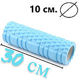 Масажний ролик (роллер) PowerPlay 4342 Massage Roller Синій (30x10см.), фото 11