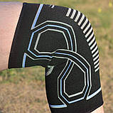 Наколінники спортивні PowerPlay PP-4099 Knee Support Чорно/Сині S/M (пара), фото 4