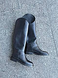 Чоботи жіночі шкіряні чорні демісезонні, фото 8