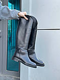 Чоботи жіночі шкіряні чорні демісезонні, фото 10