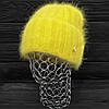 Комплект жіночий зимовий ангоровий на флісі (шапка+шарф+рукавиці) ODYSSEY 57-59 см Жовтий 14166 - 1145 - 4129, фото 2