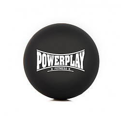 Масажний силіконовий м'яч PowerPlay PP-4354 Silicone Lacrosse Ball (6.3см.) Чорний