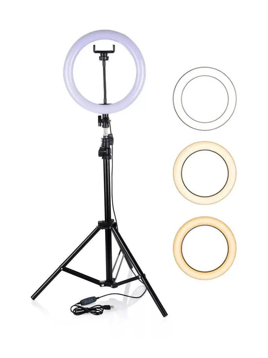 Кільцева LED-лампа Ring Fill Light LJJ-33 см зі Штативом 2 м для селфі, фото та відеознімання