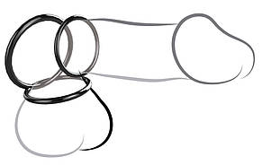 Набір ерекційних кілець різного розміру Silicone 3-Ring Stamina Set, фото 3