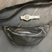 Бананка Шкіряна Преміум — Сумка На Пояс / Нагрудна (Універсальна, Натуральна)