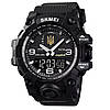 Годинники військові з офіційною гарантією SKMEI 6851/1586BK, Водонепроникні годинники 50 м LZ-69, фото 7