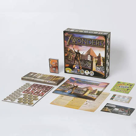 УЦІНКА! Настільна гра 7 Чудес Перше видання / 7 Wonders 1-ше + правила УКРАЇНСЬКОЮ, фото 1