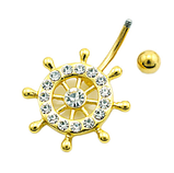 Сережки для пірсингу пупка.Позолота 18к, фото 2