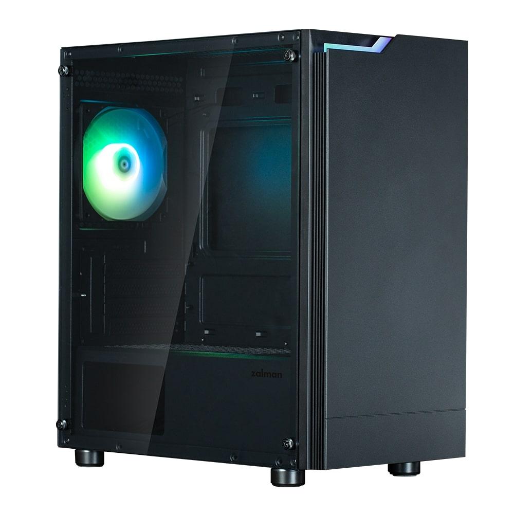 Zalman Корпус T4 Plus без БЖ, 2xUSB3.0, 1xUSB2.0, 1x120мм ARGB, VGA 3200мм, mATX, чорний
