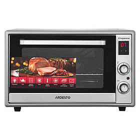 ARDESTO Піч електрична Elegance, 60л, 2000Вт, електр., конвенція, подвійне скло, рожен, сірий