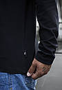 Однотонний чорний лонгслів Staff black basic, фото 4