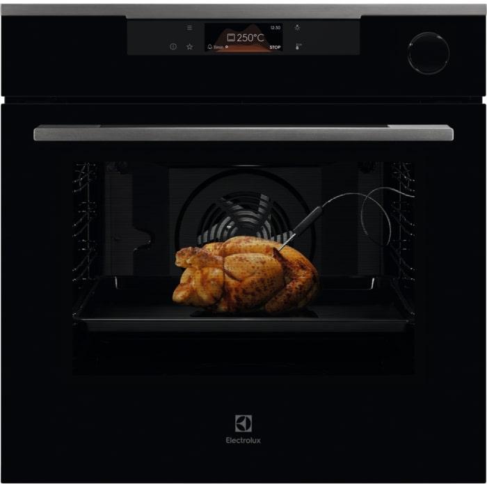 Electrolux Духова шафа електрична, 72л, А+, пара, дисплей, конвекція, піроліз, ф-ція пароварки, телескопічні