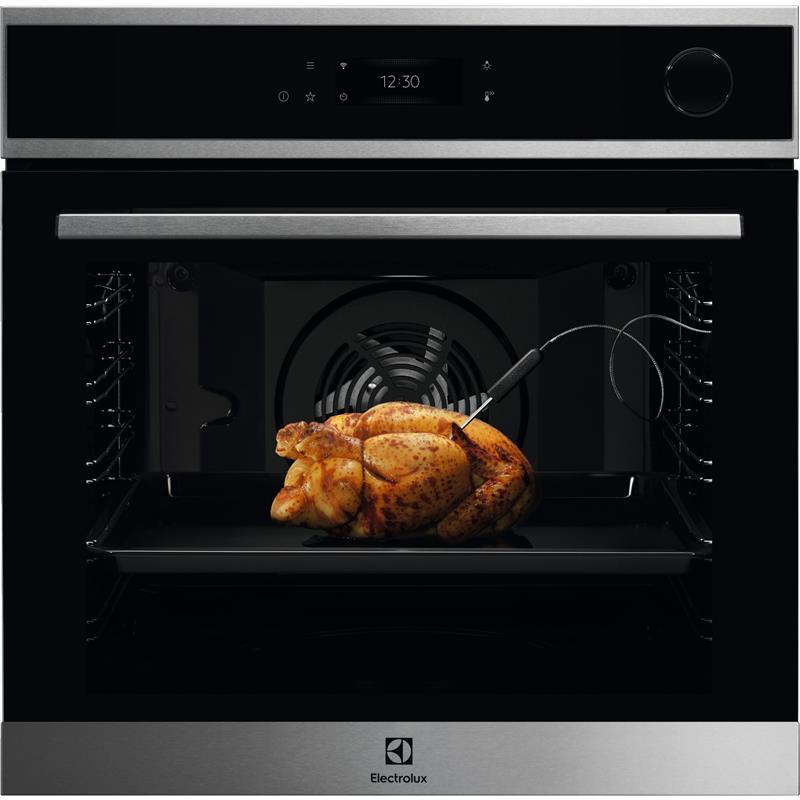 Electrolux Духова шафа електрична, 72л, А+, пара, дисплей, конвекція, піроліз, ф-ція пароварки, телескопічні