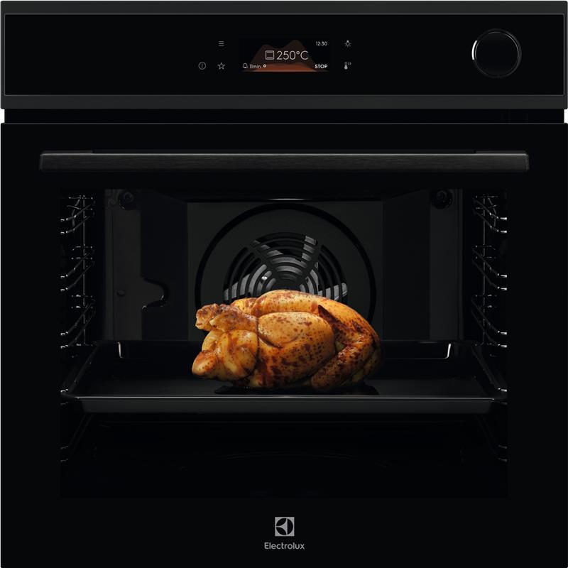 Electrolux Духова шафа електрична, 72л, А+, пара, дисплей, конвекція, піроліз, ф-ція пароварки, телескопічні