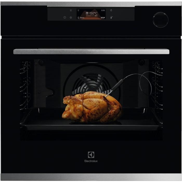 Electrolux Духова шафа електрична, 72л, А+, пара, дисплей, конвекція, піроліз, ф-ція пароварки, телескопічні