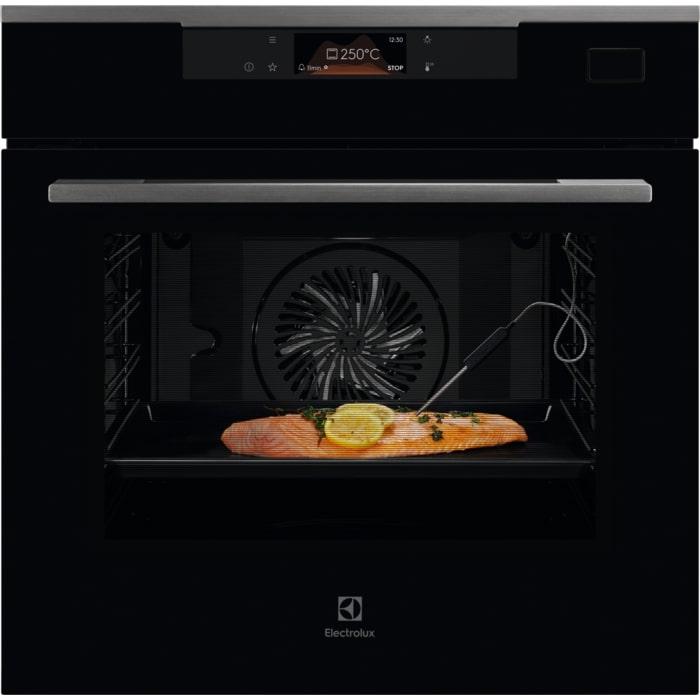 Electrolux Духова шафа електрична, 70л, А++, пара, дисплей, конвекція, ф-ція пароварки, телескопічні напрямні,
