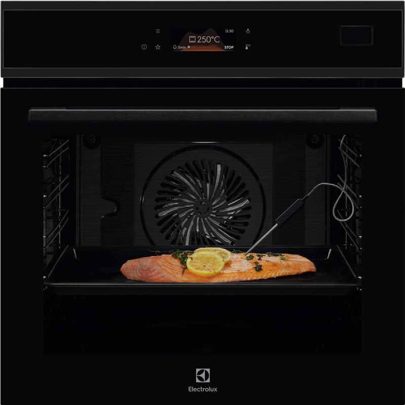 Electrolux Духова шафа електрична, 70л, А++, пара, дисплей, конвекція, ф-ція пароварки, телескопічні напрямні,