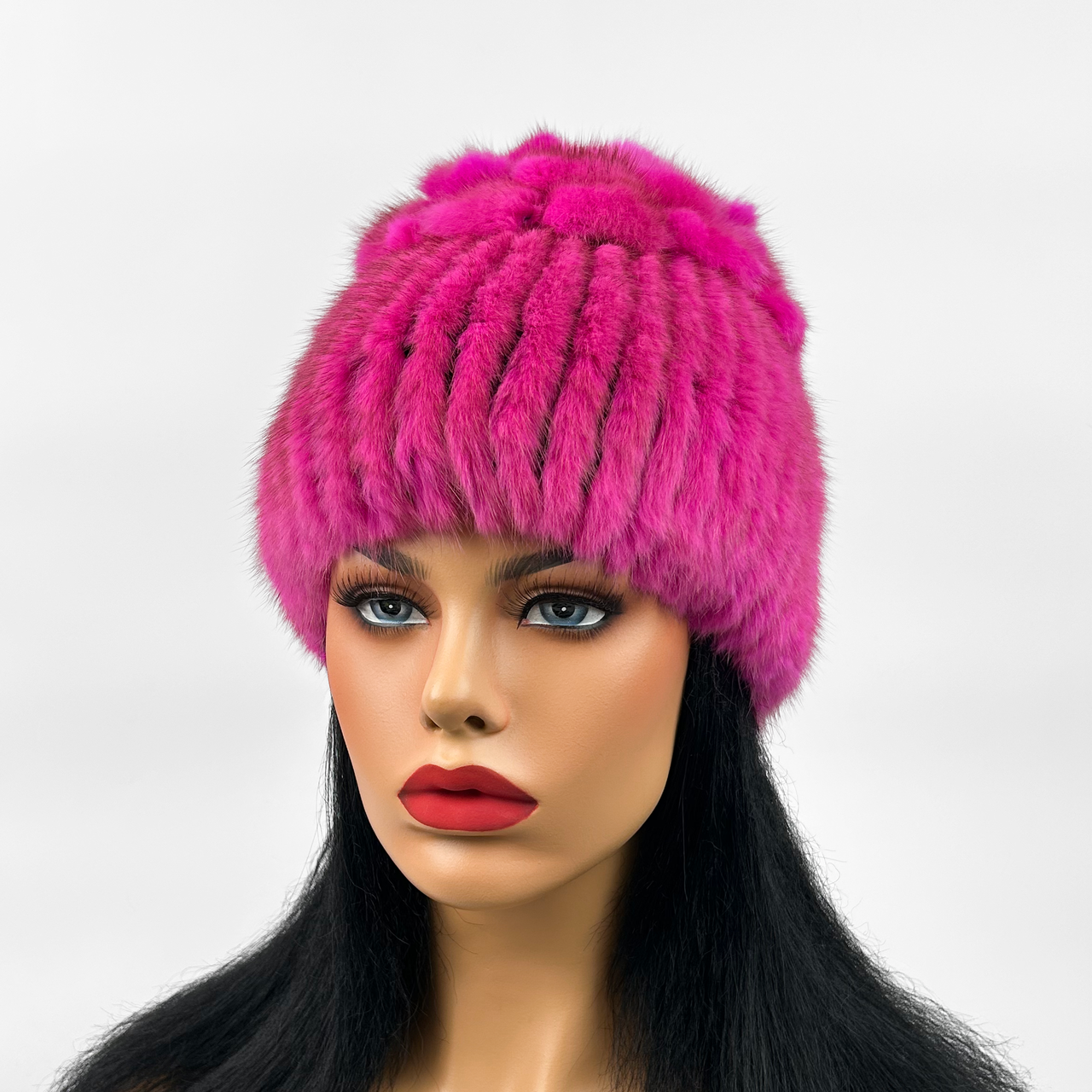 Жіноча хутряна шапка з ондатри  "Лія" (рожева)