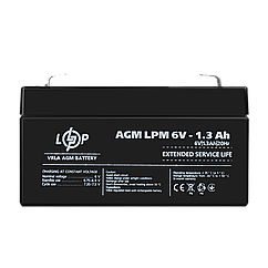 Акумулятор AGM LPM 6V - 1.3 Ah
