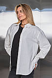 Стильна бавовняна сорочка для вагітних та годуючих молочна S, фото 2
