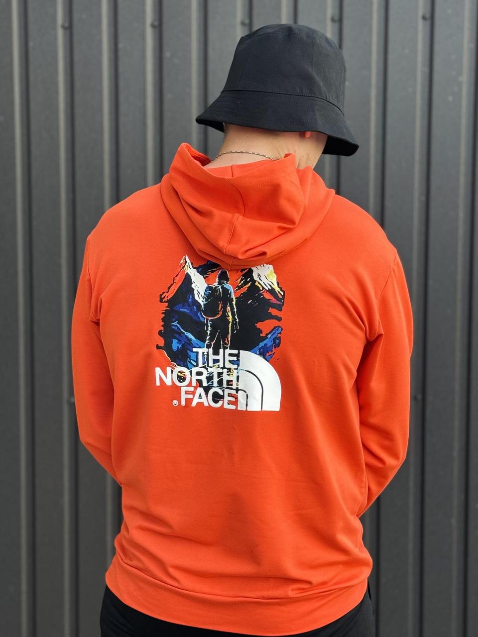 Худі чоловіче The North Face помаранчева осіння весняна кофта чоловіча тнф весняне осіннє tnf