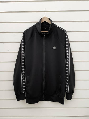 Олимпийка мужская Kappa черная кофта каппа весенняя осенняя дайвинг S ...